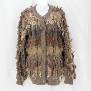 Mariea Kim Brown Cardigan Sweater Size L